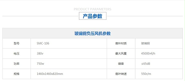 玻璃钢负压风机