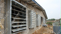 养猪场水帘负压风机降温系统安装案例